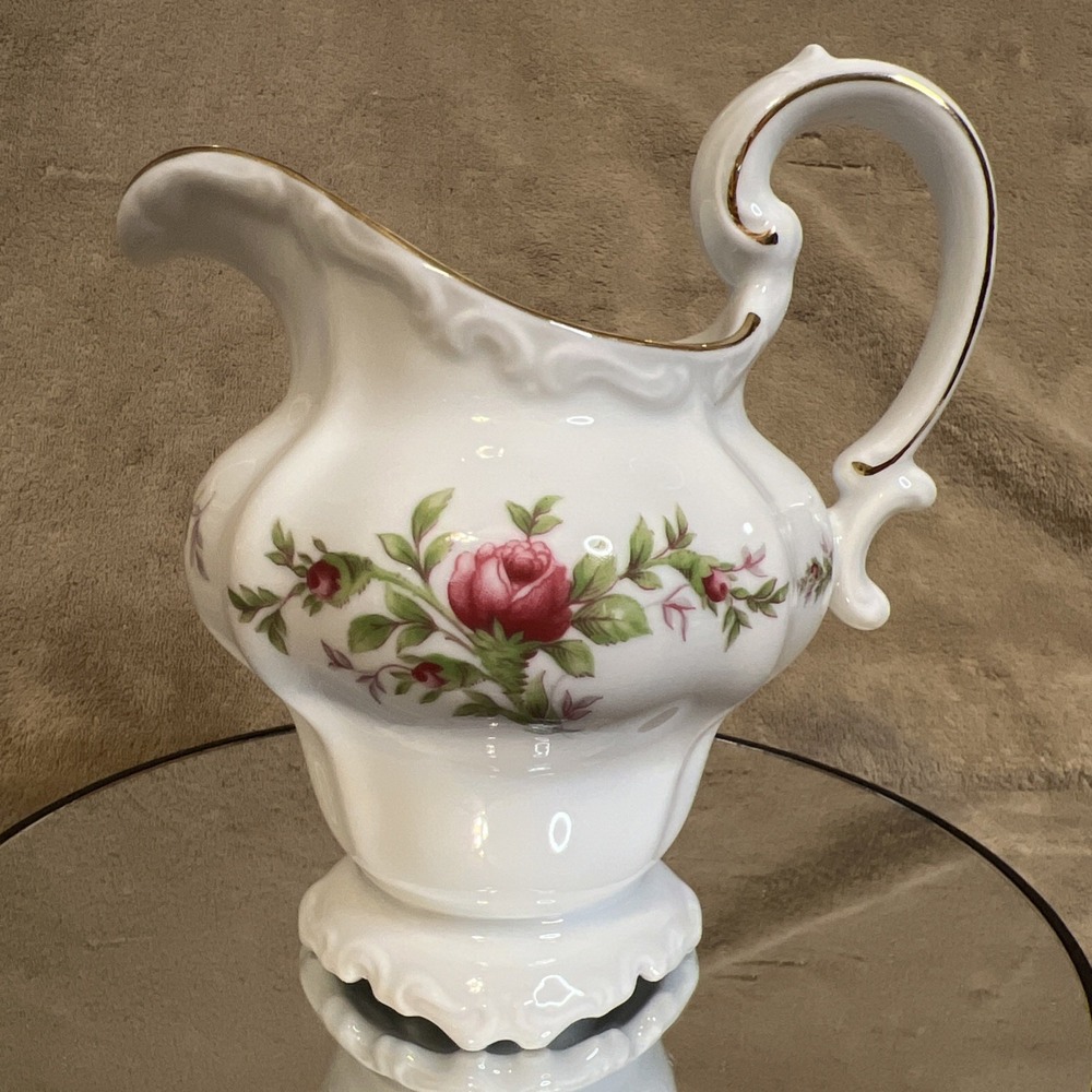 EUC! JOHANN‎ HAVILAND BAVARIA GERMANY Rose Garland Creamer Pitcher